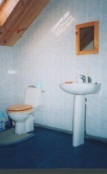 salle de bain étage   lavabo  douche  wc  lave  linge